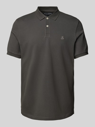 Marc O'Polo Regular Fit Poloshirt mit Label-Stitching Anthrazit 2