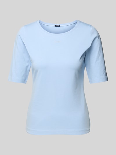 JOOP! T-shirt met geribde ronde hals, model 'Tamira' Bleu - 2