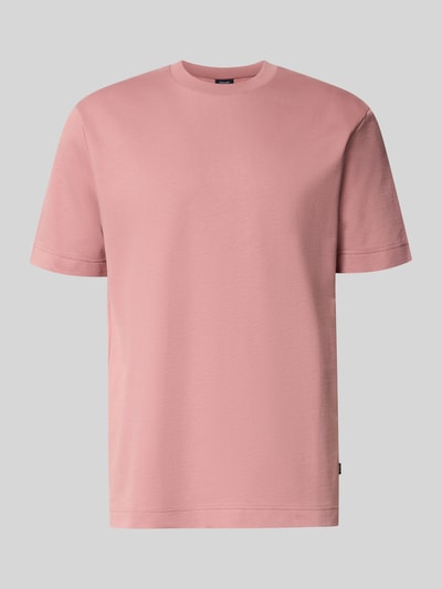 Produktfoto, T-Shirt mit Rundhalsausschnitt Modell 'Achilleas' von JOOP! COLLECTION in Rosa, Reine Bio-Baumwolle, Regular-Fit, Label-Detail, Rückenlänge bei Größe M 70 cm
