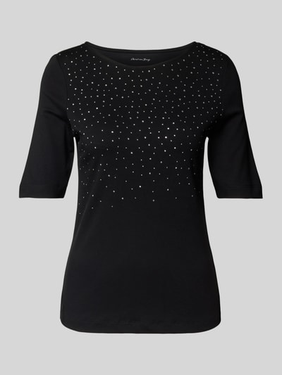 Christian Berg Woman T-shirt met siersteentjes en ronde hals Zwart - 2