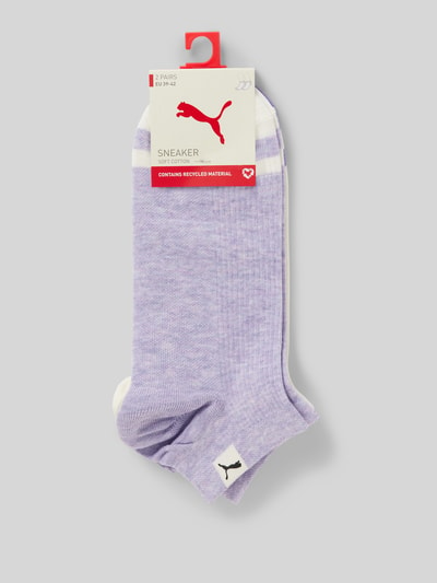 Puma Sneakersocken mit Logo-Print im 2er-Pack Modell 'HERITAGE' Lila 3