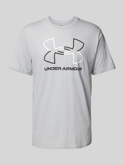 Under Armour T-shirt z okrągłym dekoltem model ‘FOUNDATION’ Jasnoszary 2