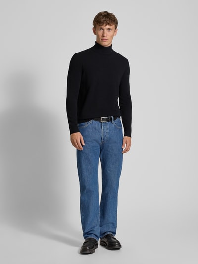 Christian Berg Men Sweter z dzianiny z czystego kaszmiru Czarny 1