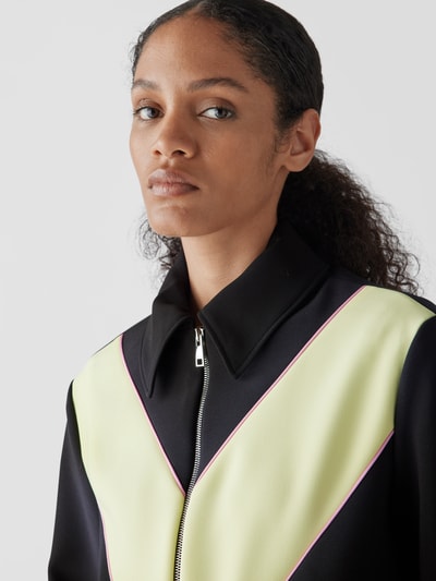 MSGM Sweatjacke mit Kontraststreifen Schwarz 6