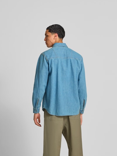Closed Freizeithemd mit Knopfleiste Jeansblau 5