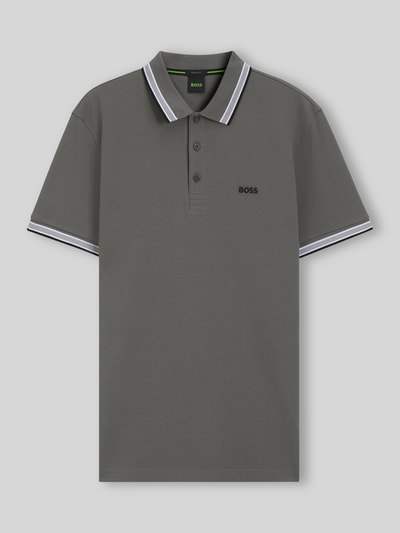 BOSS Green Koszulka polo o kroju regular fit z czystej bawełny model „PADDY” Grafitowy 2