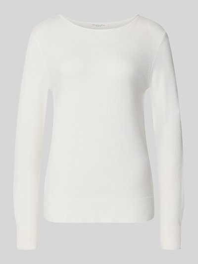 Christian Berg Woman Regular Fit Strickpullover aus Viskose-Mix mit U-Boot-Ausschnitt Offwhite 1