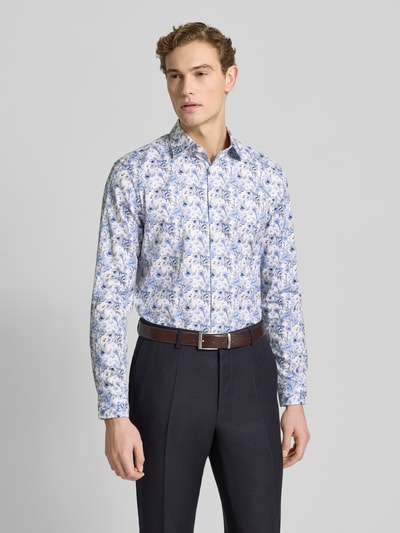 Jake*s Slim fit zakelijk overhemd van katoen met kentkraag Wit - 4