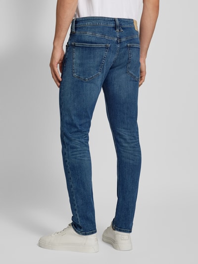 s.Oliver BLACK LABEL Tapered Leg High-Waist-Jeans mit Kontrastnähten Modell 'MAURO' Jeansblau 5