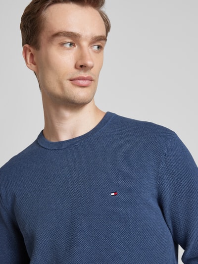 Tommy Hilfiger Strickpullover mit Rundhalsausschnitt Jeansblau 3