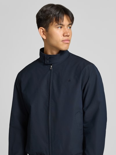 Superdry Regular Fit Jacke mit Logo-Stitching Modell 'HARRINGTON' Dunkelblau Melange 3
