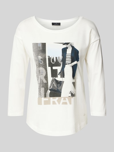 monari Longsleeve mit Motiv-Print Offwhite 2