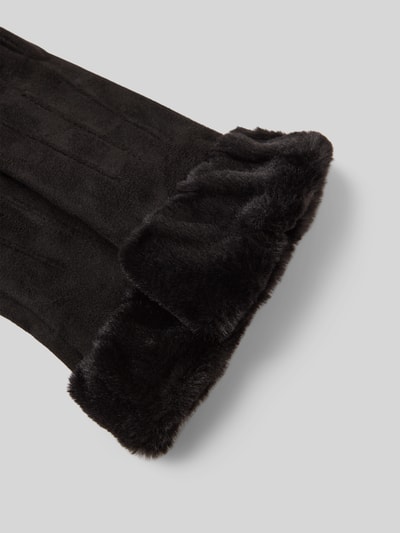EEM Rękawiczki z obszyciem ze sztucznego futra Czarny 2