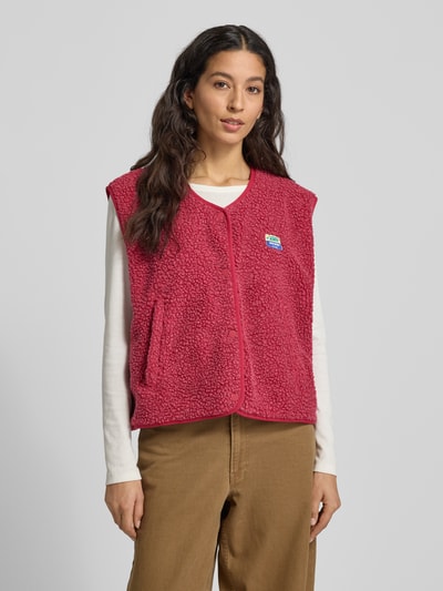 American Vintage Gilet van teddybont, model 'HOKTOWN' Felroze - 4