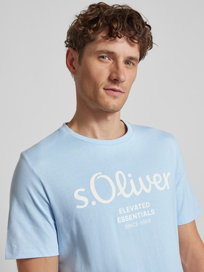 s.Oliver RED LABEL T-Shirt mit Rundhalsausschnitt Hellblau 3
