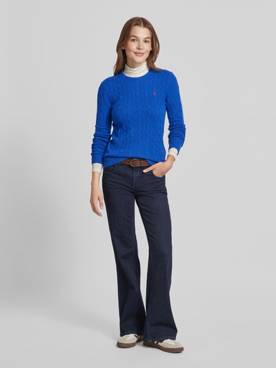 Polo Ralph Lauren Pullover mit Zopfmuster Modell 'JULIANNA' Royal 1