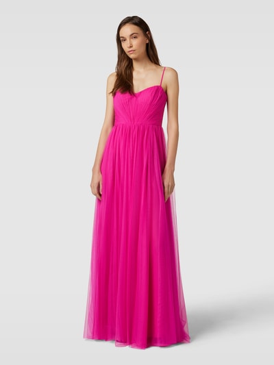 Vera Wang Bride Avondjurk met hartvormige hals, model 'VERNEN' Fuchsia - 1