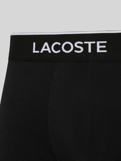 Lacoste Obcisłe bokserki z elastycznym paskiem z logo w zestawie 3 szt. Czarny 2