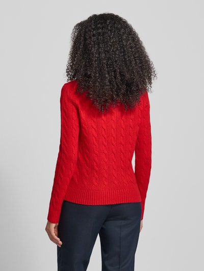 Polo Ralph Lauren Slim Fit Rollkragenpullover mit Label-Stitching Rot 5