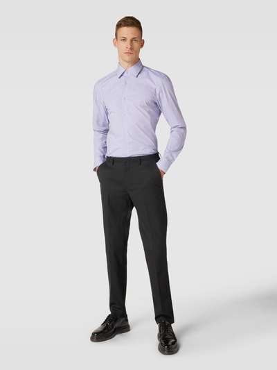 BOSS Koszula biznesowa ze wzorem w kratę model ‘Hank’ Jasnofioletowy 1