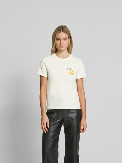 Closed T-Shirt aus reiner Baumwolle Ecru 4
