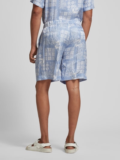 THE KOOPLES Regular Fit Shorts mit Allover-Print Hellblau 5