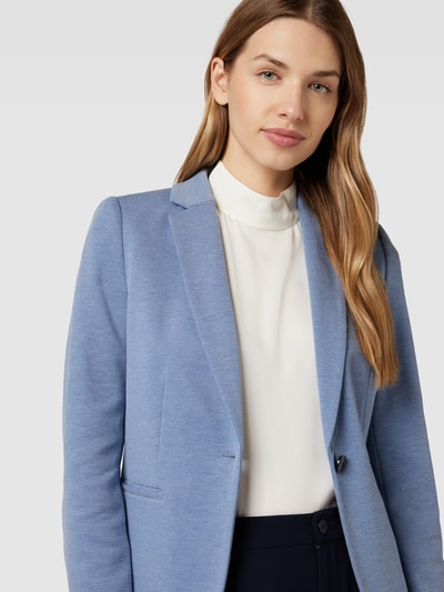 Jake*s Collection Blazer mit unifarbenem Design und Zweiwege-Reißverschluss Jeansblau 3