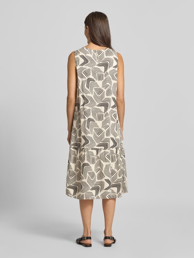 OPUS Sukienka midi z wiskozy model ‘Wicy move’ Piaskowy 5