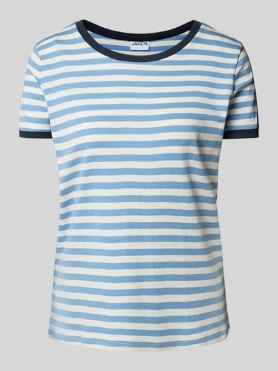 Jake*s Casual T-Shirt mit mit Streifenmuster Sky 2