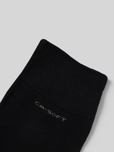 camano Kniestrümpfe mit Label-Detail im 3er-Pack Black 2