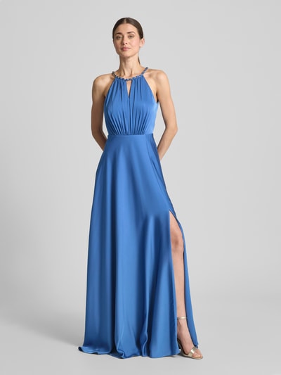 Jake*s Cocktail Abendkleid mit Raffungen Bleu Melange 4