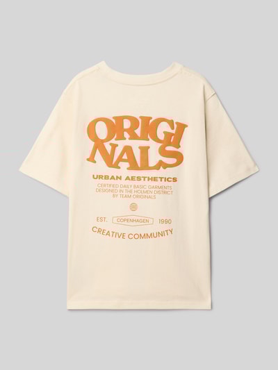 Jack & Jones T-Shirt mit Label-Stitching Modell 'TAVIRA' Ecru 3