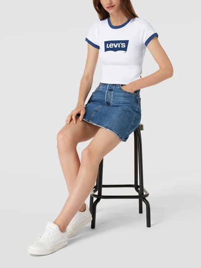 Levi's® T-Shirt mit Label-Print Modell 'Ringer' Weiss 1