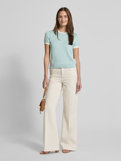 Lauren Ralph Lauren T-Shirt in Strick-Optik Bleu 1