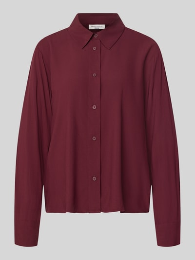 Marc O'Polo Denim Regular fit overhemdblouse van pure viscose Bordeaux - 2