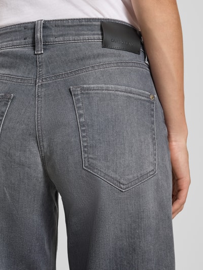 Cambio Straight fit jeans met siernaden, model 'Elin' Lichtgrijs gemêleerd - 3