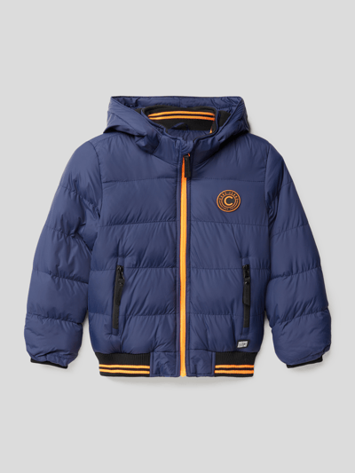 CARS JEANS Steppjacke mit Label-Patch Modell 'Clapham' Marineblau 1