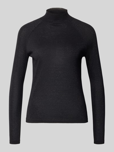 Christian Berg Woman Selection Strickpullover aus Viskose-Mix mit Stehkragen Black 2