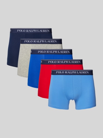 Polo Ralph Lauren Underwear Trunks mit elastischem Label-Bund im 5er-Pack Bleu 1