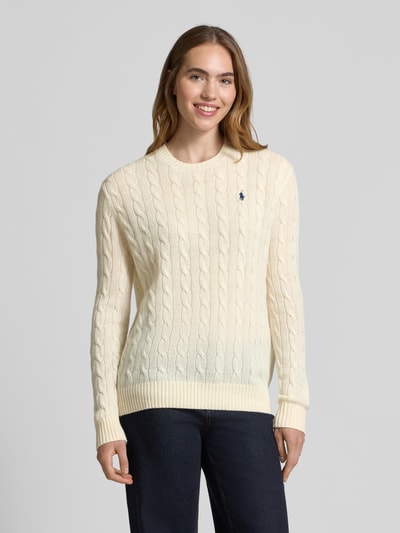 Polo Ralph Lauren Wolen pullover van een mix van lanawol en kasjmier Zand - 4