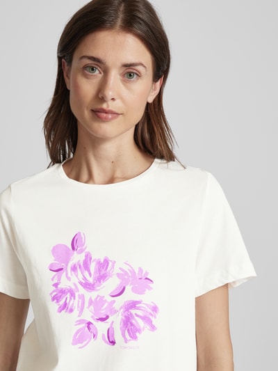 Tom Tailor T-Shirt mit floralem Print Offwhite 3