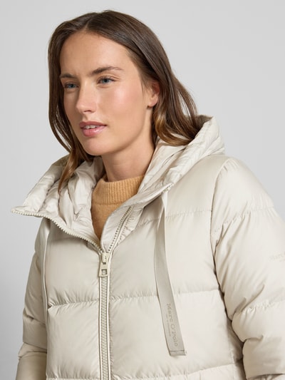 Marc O'Polo Płaszcz puchowy o kroju regular fit z kapturem Kamienny 3