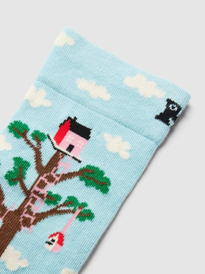 Happy Socks Socken mit Allover-Print Modell 'Treehouse' Gruen 2
