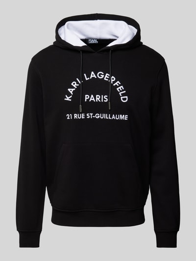 Karl Lagerfeld Hoodie mit Label-Stitching Black 2