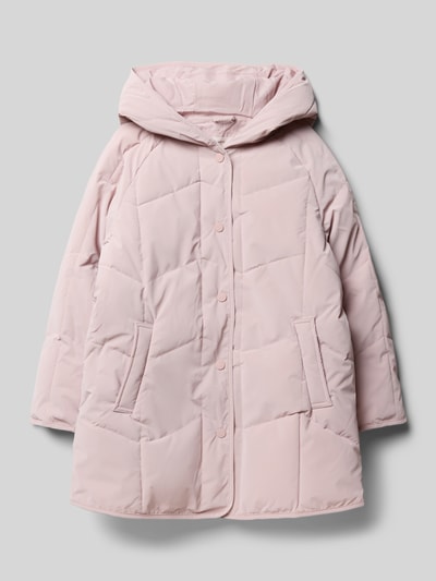 Mango Steppmantel mit Kapuze und Eingrifftaschen Modell 'bea' Altrosa 1