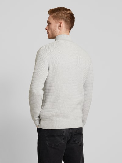 SELECTED HOMME Gebreide pullover met opstaande kraag, model 'THEO' Lichtgrijs gemêleerd - 5