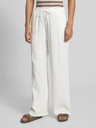 ONLY Relaxed Fit Weite Hose aus Bio-Baumwolle Modell 'THYRA' Offwhite 4