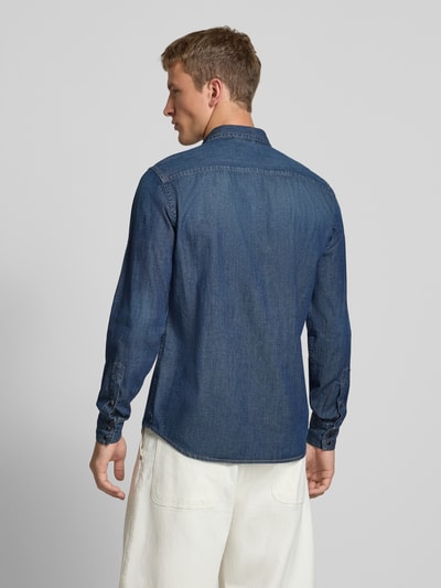 Replay Regular Fit Jeanshemd mit Brusttaschen und Label-Stitching Jeansblau 5