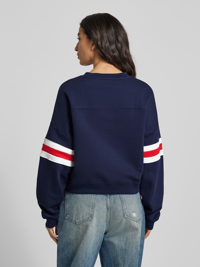GAP Oversized sweatshirt met labelstitching Marineblauw - 5