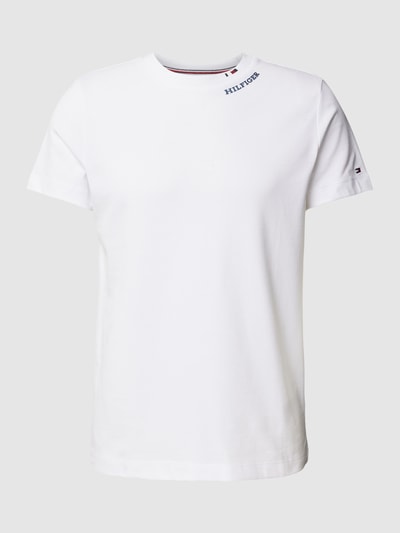 Tommy Hilfiger T-Shirt mit Logo-Stitching Modell 'PIQUE' Weiss 2